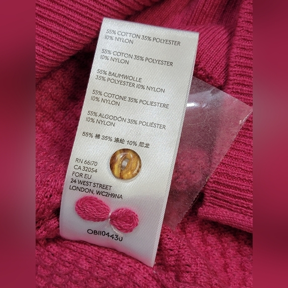 Anthropologie Martina Pointelle Rounded Neckline Pullover Sweater Pink XS - Picture 3 of 14